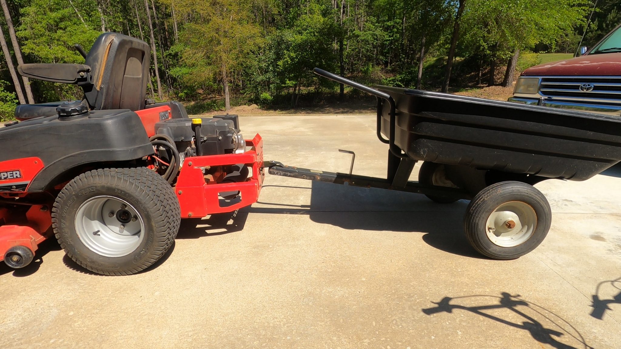 DIY Mower Trailer Hitch for under $15 » Sunny Bermuda