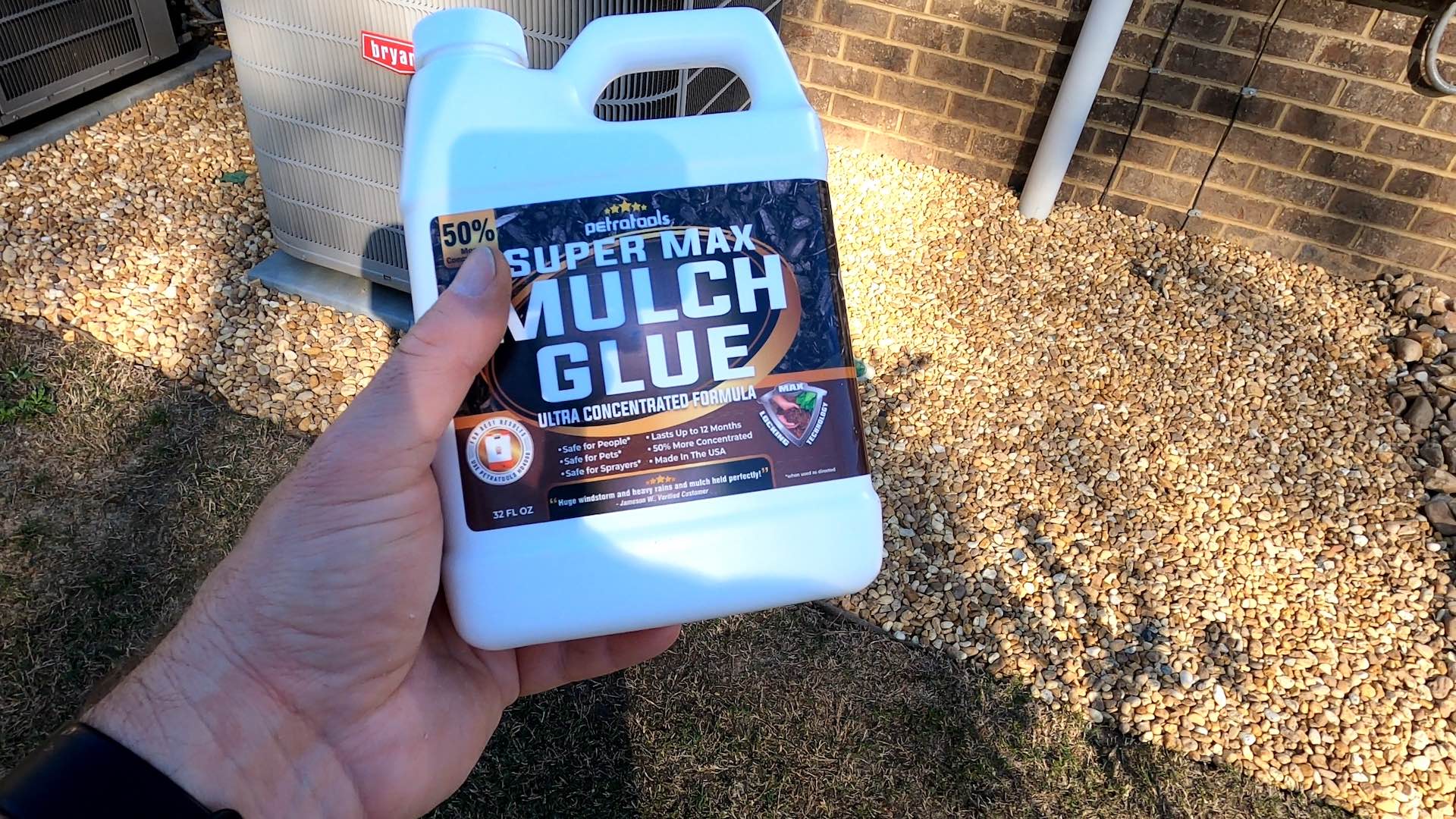 Mulch Glue on Pea Gravel (S4E3) » Sunny Bermuda